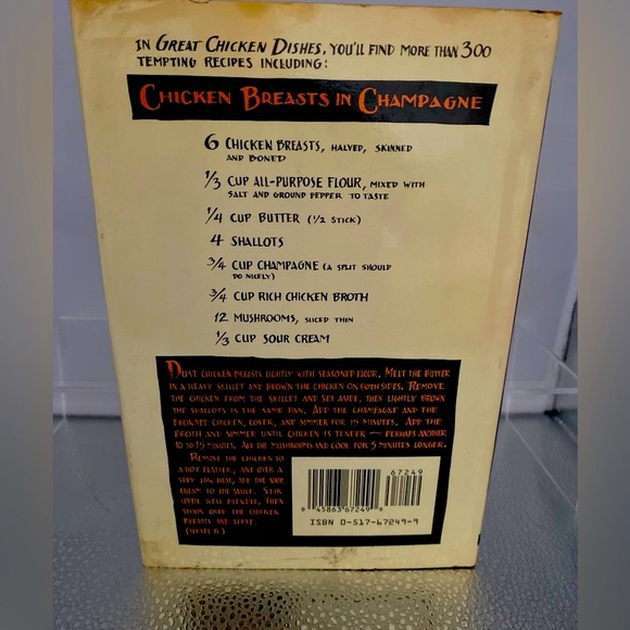 “Great Chicken Dishes” Cookbook by Jane Novak. - 1989 - Picture 2 of 11